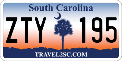 SC license plate ZTY195