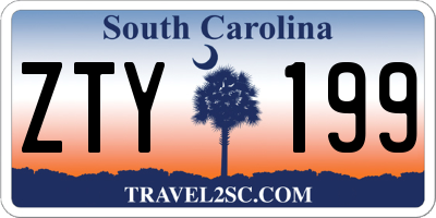 SC license plate ZTY199