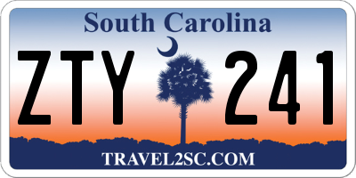 SC license plate ZTY241