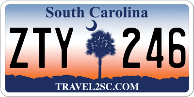 SC license plate ZTY246