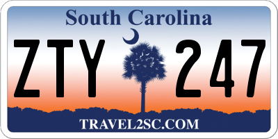 SC license plate ZTY247
