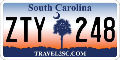 SC license plate ZTY248