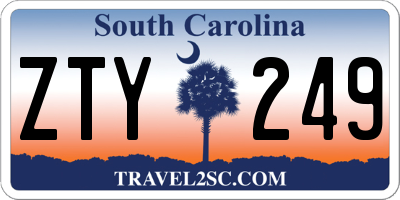 SC license plate ZTY249