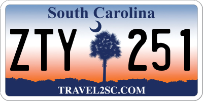 SC license plate ZTY251