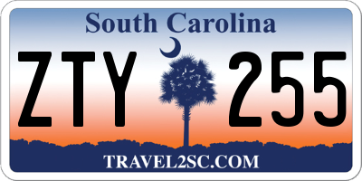 SC license plate ZTY255