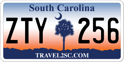 SC license plate ZTY256