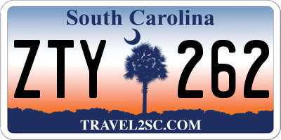 SC license plate ZTY262