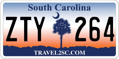 SC license plate ZTY264