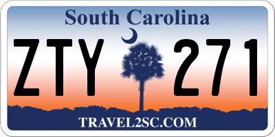 SC license plate ZTY271