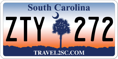 SC license plate ZTY272
