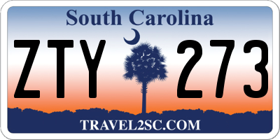 SC license plate ZTY273