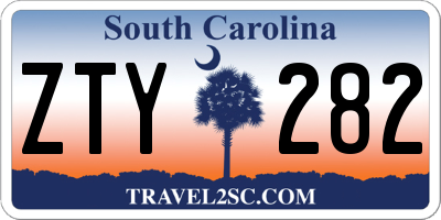 SC license plate ZTY282