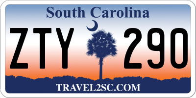 SC license plate ZTY290