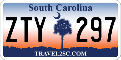 SC license plate ZTY297