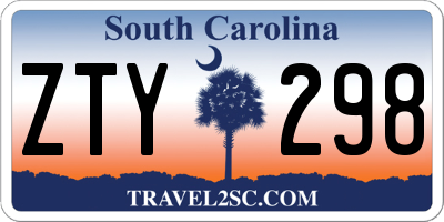 SC license plate ZTY298
