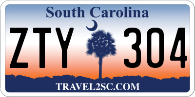 SC license plate ZTY304