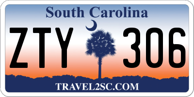 SC license plate ZTY306