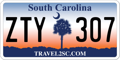 SC license plate ZTY307