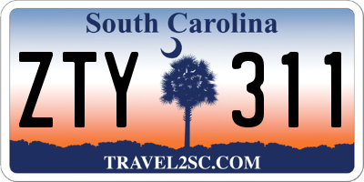 SC license plate ZTY311