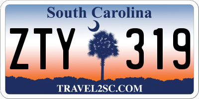 SC license plate ZTY319