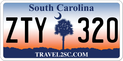 SC license plate ZTY320