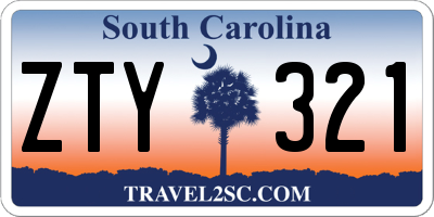 SC license plate ZTY321