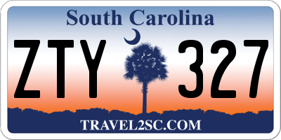 SC license plate ZTY327
