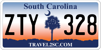 SC license plate ZTY328