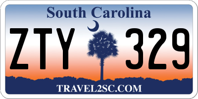 SC license plate ZTY329