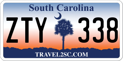 SC license plate ZTY338