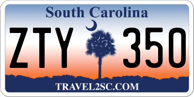 SC license plate ZTY350