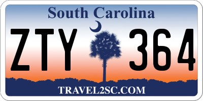 SC license plate ZTY364