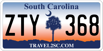 SC license plate ZTY368
