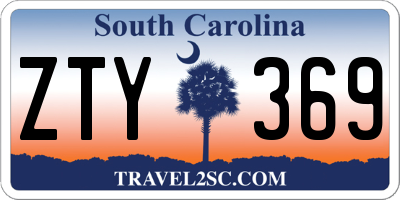 SC license plate ZTY369