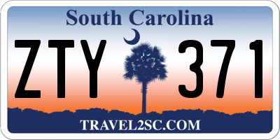 SC license plate ZTY371