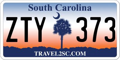 SC license plate ZTY373