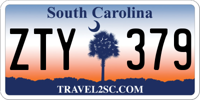 SC license plate ZTY379