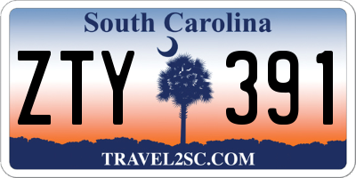 SC license plate ZTY391