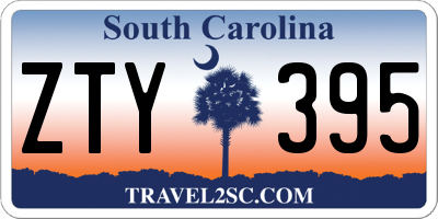 SC license plate ZTY395