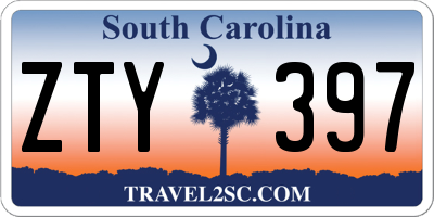 SC license plate ZTY397