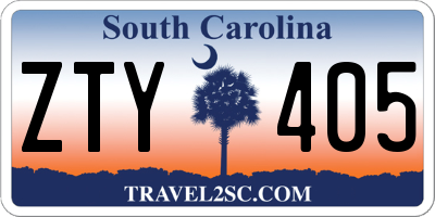 SC license plate ZTY405