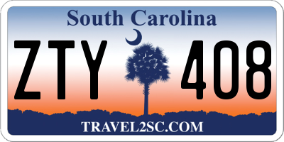 SC license plate ZTY408