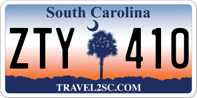 SC license plate ZTY410