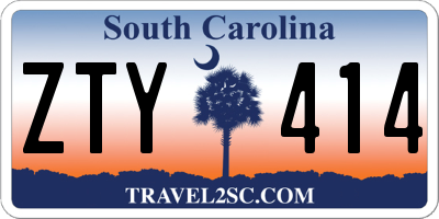SC license plate ZTY414