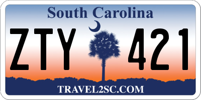 SC license plate ZTY421