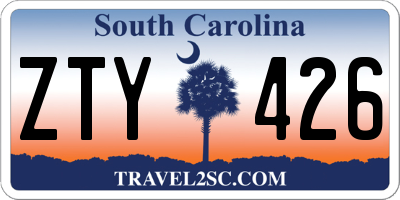 SC license plate ZTY426