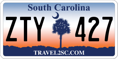 SC license plate ZTY427