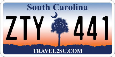 SC license plate ZTY441