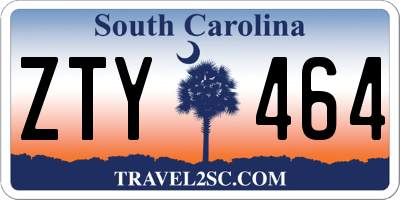 SC license plate ZTY464