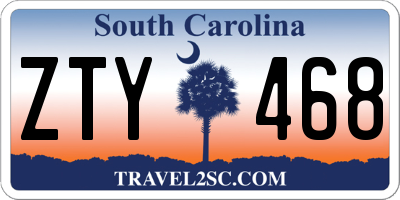 SC license plate ZTY468